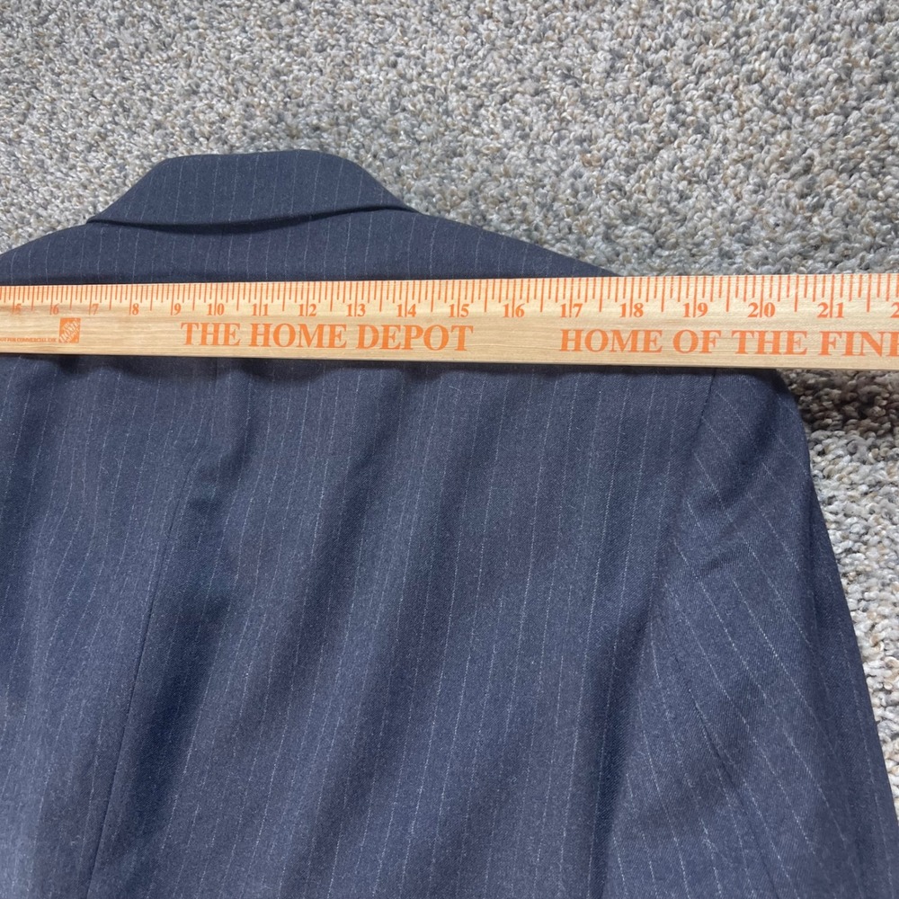 Jos A Bank Mens 43R Blazer Navy Blue Pinstripe Wool Cashmere 3 Button Jacket - Picture 8 of 9